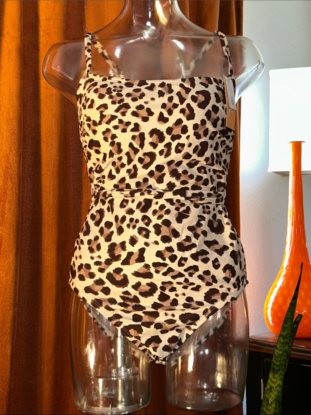 Kona Sol Leopard Print One-Piece Swimsuit